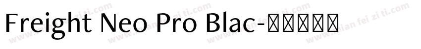 Freight Neo Pro Blac字体转换